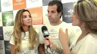 Álvaro Garnero e Cristiana Arcangeli no Brava Beach - TV DAQUI