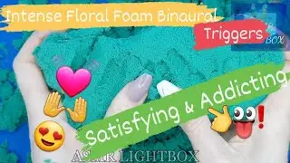 ASMR LIGHTBOX- Intense Dry Floral Foam Binaural Triggers (Carving, Poking, Scratching, Crushing)