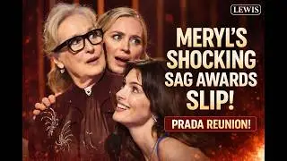 Meryl Street Almost Falls on SAG Awards.  Meryl,Anne Hathaway and Emily Blunt had a mini reunion