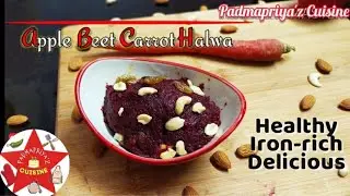ABC Halwa | Apple Carrot Beetroot Recipe | Gajar Beet Pudding | Winter Seasonal | Healthy Fiber
