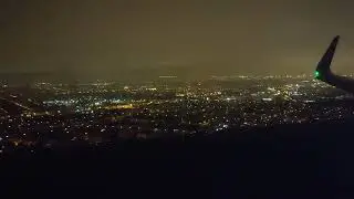 Budapest airport winter landing