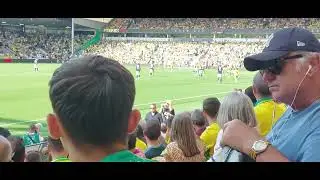Norwich v Millwall last few minutes to final whistle 9/8/25 Fans view from the stands  Championship 