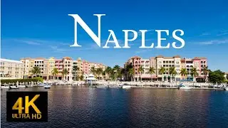 FLYING OVER NAPLES  FLORIDA , 4K SCENIC RELAXATION FILM WITH PEACEFUL MUSIC &hearts;️  #foryou