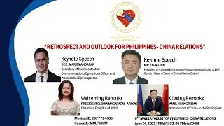 6TH MANILA FORUM FOR PHILIPPINES- CHINA RELATIONS