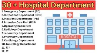 Hospital Department Name and their Functions in Hindi 😊 I'm new on YouTube channel please support 🙏