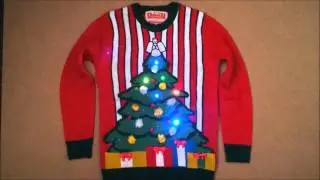 LED Lighted Christmas Jumper Sweater with Flashing Lights