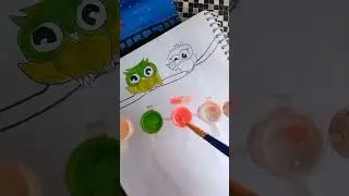 how to make cute owl drawing 🤩#shorts#drawing video's