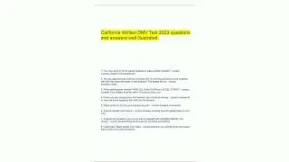 California Written DMV Test 2023 questions and answers well illustrated47
