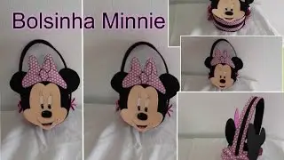 COMO FAZER BOLSINHA MINNIE EM EVA