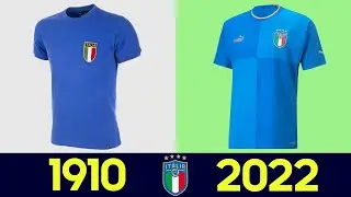 La evolución (Todos) las camisetas de la Selección de fútbol de Italia 2022