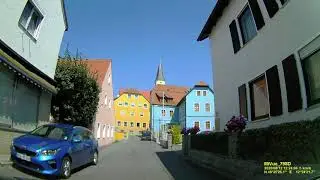 D: Markt Moosbach. Landkreis NEW. Rundfahrt durch die Ortsmitte. August 2020