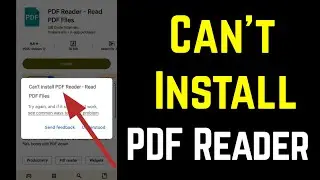 PDF Reader app Can't install in play store problem solved | PDF Reader app download problem solve
