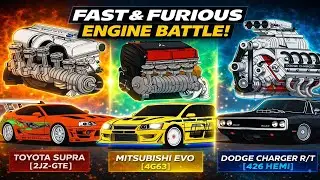 Extraordinary JDM Car Animation With Engine | Supra MK4 & MK5, Skyline R34, RX7, EVO, GTR ⚙️🔥