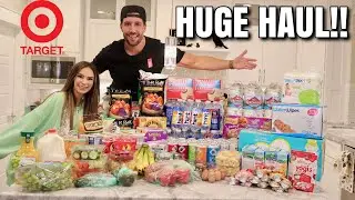 HUGE TARGET & HARMONS GROCERY HAUL! FEEDING TRIPLETS, A TODDLER, PREGNANT WIFE & HUNGRY DAD