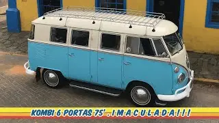 KOMBINATION . Kombi 6 Portas 1975 IMACULADA !!!  Conheça a Vanderléia!