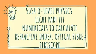5054 O-LEVEL PHYSICS  LIGHT PART III