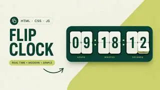 Flip Clock Animation Using HTML CSS JavaScript | Frontend Project