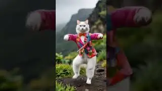 Groovin' Kitty Steals the Show! 😻🕺 #CatDance #ViralCatGroove #FelineMoves