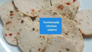 Homemade chicken salami