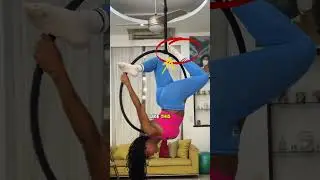 2 Minute Aerial Hoop Class: Twisty top bar pose #aerialist #theaerialbesties #aerialhoop