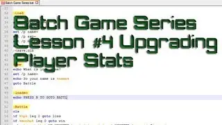 Batch Game Series: Lesson #4 Upgrading Player Stats