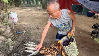 Alas Perut Dapat Ikan Terus Bakar Terasa Ikan Isi  Manis Juice // Dayak Family Camping //