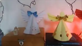 Faça você; Anjo de papel para decoração de natal e batizado.