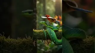 Big Snake Vs Bird #ai #art #birds #nature