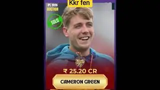 CAMERA GREEN IPL 19 KKR TEAM 25.2 CR AUSTRALIA AAL ROUND #kkr #kkrfan #short #iplauction #ipl2025