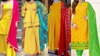 Yellow Suit With Contrast Dupatta |Yellow Suit Combination |2020|