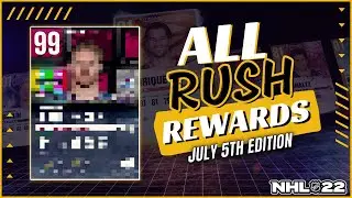 *CRAZY PULLS!* | Opening All RUSH Rewards July 5th Edition - NHL 22 Pack Opening