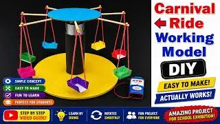carnival ride working model for science exhibition - diy - merry go round - dc motor | DIY pandit