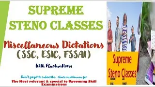 General Miscellaneous Dictations। 11। #82wpm  #sscsteno #esic # #esicstenographer #fssai #nvs