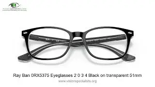 Ray Ban 0RX5375 Eyeglasses 2 0 3 4 Black on transparent 51mm