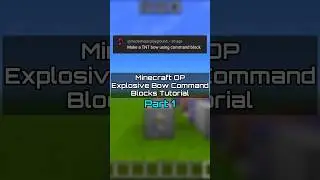 Minecraft OP Explosive Bow Tutorial with Command blocks (Bedrock) - Part 1 #shorts