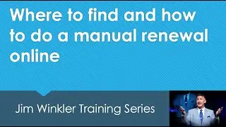 Where to find and how to do a manual renewal online