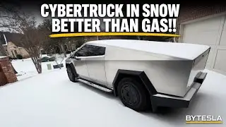 Tesla AWD Cybertruck in Snow storm in Texas it&rsquo;s AMAZING! Better than a gas truck! @tesla #ev #tesla