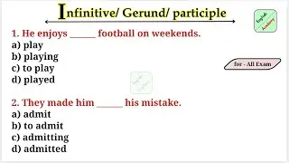 Non finite verbs (infinitive /gerund /participle)  #englishaxadamybydeepakkr.