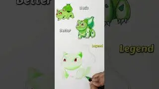 Drawing Bulbasaur in Different Styles #pokemonart #pokemondrawing