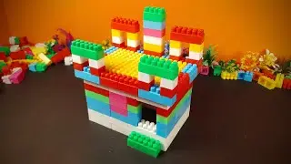 Satisfying DIY: How to Build Block House No. 05 | Lego-Style Rooftop House Relaxing ASMR Block Sound