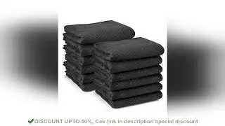 US 12pcs Moving Blanket - 80x72in Reusable Quilted Furniture Pad