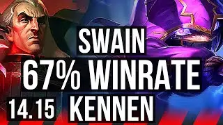 SWAIN vs KENNEN (TOP) | 67% winrate, 8/3/7 | EUW Diamond | 14.15