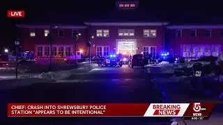 Crash into Shrewsbury police department lobby may have been intentional, police say