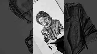 JOHN WICK MODE 🔫😈 #drawing #art