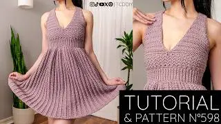 How to Crochet an Elegant V-Neck Sundress | Pattern & Tutorial DIY