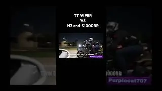 Twin turbo viper smokes H2 and S1000RR bikes#shorts#short#rollracing#racing#viper#h2r#s1000rr#dodge