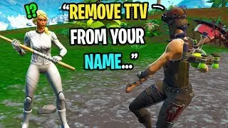 I paid a streamer to REMOVE TTV from his Fortnite name in my game... (emotional)