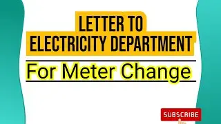 Write a Letter to Electricity Department for Wrong Meter Reading | Letter Writing In English