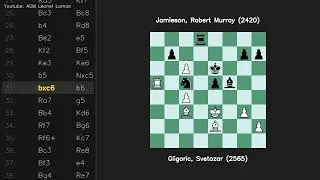 Dutch Defense Ilyin Genevsky Gligoric Svetozar 2565 vs Jamieson Robert Murray 2420