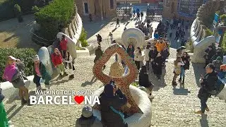 [4K] BARCELONA, SPAIN - Winter Walk, Park G&uuml;ell, Gaud&iacute;'s artistic plenitude, Travel